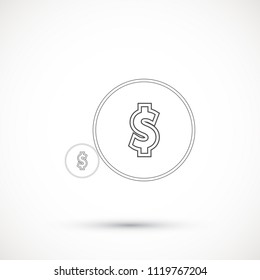 Vector icon  dollar  10 EPS