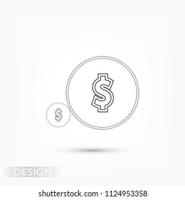 Vector icon  dollar  10 EPS