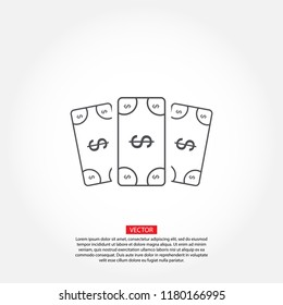 Vector icon  dollar  10 EPS