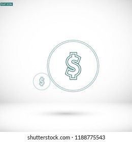Vector icon  dollar  10 EPS