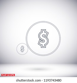 Vector icon  dollar  10 EPS