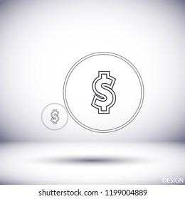 Vector icon  dollar  10 EPS