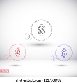 Vector icon  dollar  10 EPS