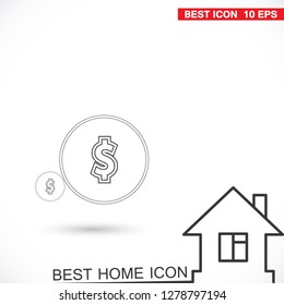 Vector icon  dollar  10 EPS