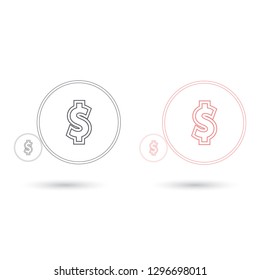 Vector icon  dollar  10 EPS