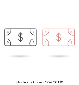 Vector icon  dollar  10 EPS