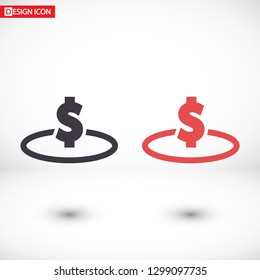 Vector icon  dollar  10 EPS