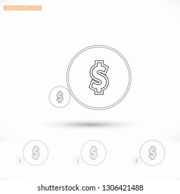 Vector icon  dollar  10 EPS