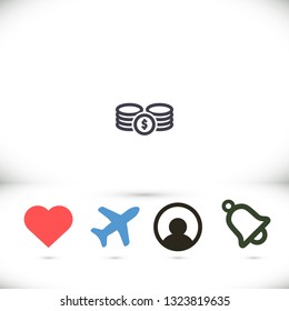 Vector icon  dollar  10 EPS