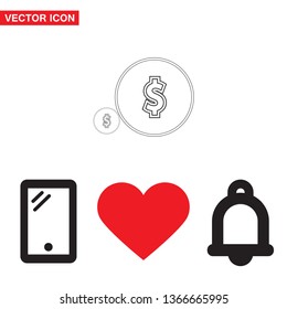Vector icon  dollar  10 EPS