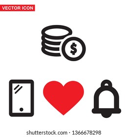 Vector icon  dollar  10 EPS