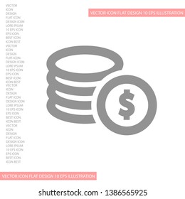 Vector icon  dollar  10 EPS . Lorem Ipsum Illustration design