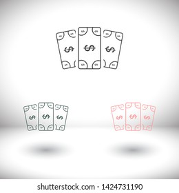 Vector icon  dollar  10 EPS . Lorem Ipsum Illustration design