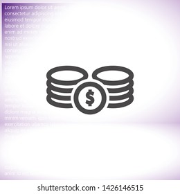 Vector icon  dollar  10 EPS . Lorem Ipsum Illustration design