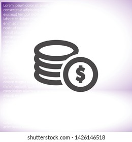 Vector icon  dollar  10 EPS . Lorem Ipsum Illustration design