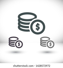 Vector icon dollar 10 EPS . Lorem Ipsum Illustration design