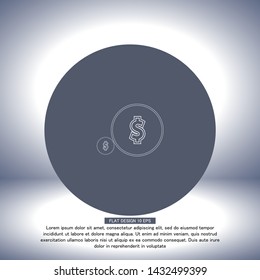 Vector icon dollar 10 EPS . Lorem Ipsum Illustration design