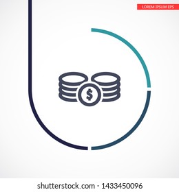 Vector icon dollar 10 EPS . Lorem Ipsum Illustration design