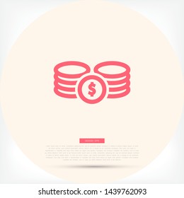 Vector icon dollar 10 EPS . Lorem Ipsum Illustration design
