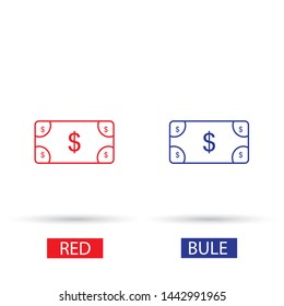Vector icon dollar 10 EPS . Lorem Ipsum Illustration design
