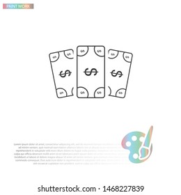 Vector icon dollar 10 EPS . Lorem Ipsum Illustration design