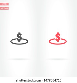 Vector icon dollar 10 EPS . Lorem Ipsum Illustration design