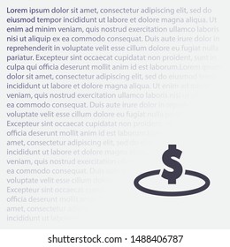 Vector icon dollar 10 EPS . Lorem Ipsum Illustration design