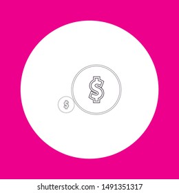 Vector icon dollar 10 EPS . Lorem Ipsum Illustration design