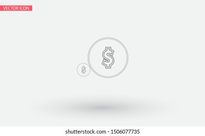 Vector icon dollar 10 EPS . Lorem Ipsum Illustration design