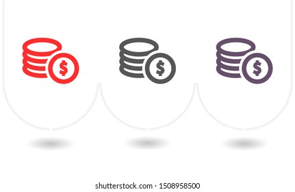 Vector icon dollar 10 EPS . Lorem Ipsum Illustration design