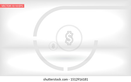 Vector icon dollar 10 EPS . Lorem Ipsum Illustration design