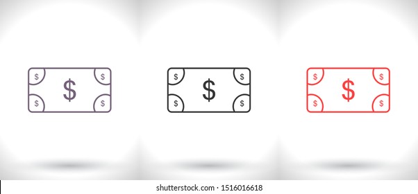Vector icon dollar 10 EPS . Lorem Ipsum Illustration design