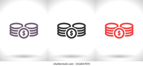 Vector icon dollar 10 EPS . Lorem Ipsum Illustration design