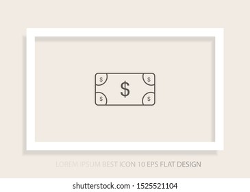 Vector icon dollar 10 EPS . Lorem Ipsum Illustration design
