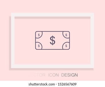 Vector icon dollar 10 EPS . Lorem Ipsum Illustration design
