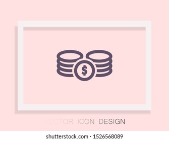 Vector icon dollar 10 EPS . Lorem Ipsum Illustration design