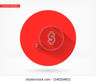Vector icon dollar 10 EPS . Lorem Ipsum Illustration design