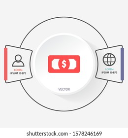 Vector icon dollar 10 EPS . Lorem Ipsum Illustration design