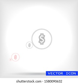 Vector icon dollar 10 EPS . Lorem Ipsum Illustration design