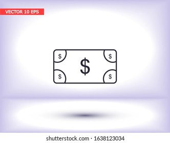Vector icon dollar 10 EPS . Lorem Ipsum Illustration design