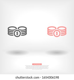 Vector icon dollar 10 EPS . Lorem Ipsum Illustration design