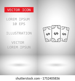 Vektorsymbol Dollar 10 EPS . Lorem-Ipsum-Illustrationsdesign