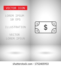 Vector icon dollar 10 EPS . Lorem Ipsum Illustration design
