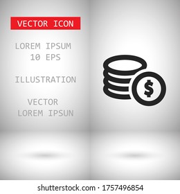 Icono vectorial dólar 10 EPS. Lorem Ipsum Diseño de ilustración