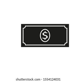vector icon with dollar bill