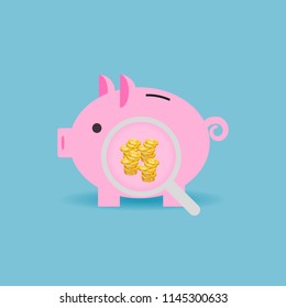
Vector icon of a dollar coin inside a piggy bank. Vector illustration. Flat design for business financial marketing advertisement advertisement web concept cartoon illustration