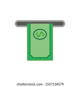 vector icon of dollar coming out of ATM