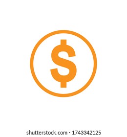 Vector icon of dollar sign on eps 10
