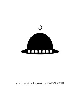 Religión Vector de la mezquita de la bóveda del icono del Vector en el fondo blanco.