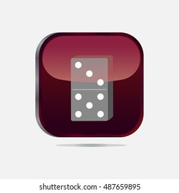 vector icon of domino creative stylized web design dominoes eps10 picture art object
